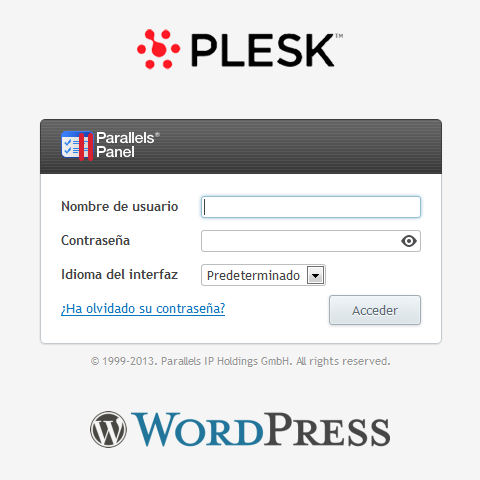 instalar WordPress en Plesk