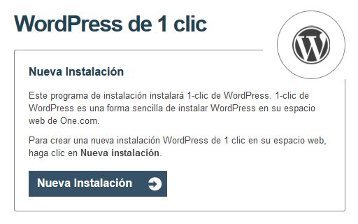 WordPress 1-clic